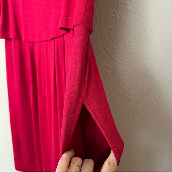 J. Jill Layered Knit Jersey Dress Size Large Petites - Picture 9 of 9